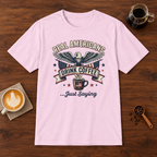 Real Americans T-Shirt Light Pink coffee bar mockup