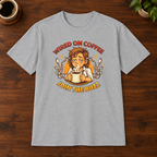Wired on Coffee T-Shirt Sport Grey close-fill short-sleeve coffee-bar flat lay