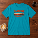 Caffeine Loading T-Shirt Tropical Blue coffee bar mockup
