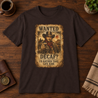 Wanted T-Shirt Dark Chocolate short-sleeve coffee-bar flat lay