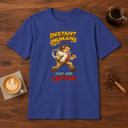 Instant Man T-Shirt Metro Blue coffee bar mockup