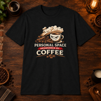 Personal Space T-Shirt in Navy, zoomed lifestyle mockup