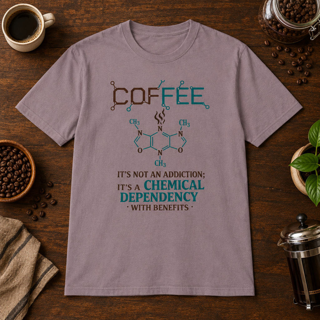 Coffee Dependency T-Shirt Paragon short-sleeve coffee-bar flat lay