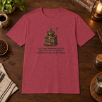 I'll Stop Drinking T-Shirt Heather Cardinal close-fill short-sleeve coffee-bar flat lay