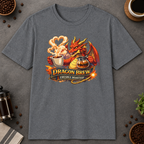 Dragon Brew T-Shirt in Dark Chocolate, zoomed lifestyle mockup