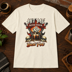 Hit Me with Your Best Pot T-Shirt Natural close-fill short-sleeve coffee-bar flat lay