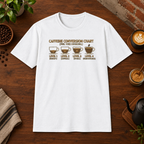 Caffeine Conversion T-Shirt White close-fill short-sleeve coffee-bar flat lay