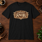 Coffee Snob T-Shirt Black short-sleeve coffee-bar flat lay