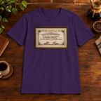 Daily Prayer T-Shirt Purple close-fill short-sleeve coffee-bar flat lay