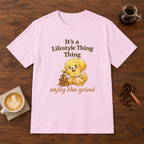 It's a Lifestyle Thing T-Shirt Light Pink coffee bar mockup