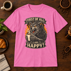 First Of All T-Shirt Azalea coffee-bar flat lay