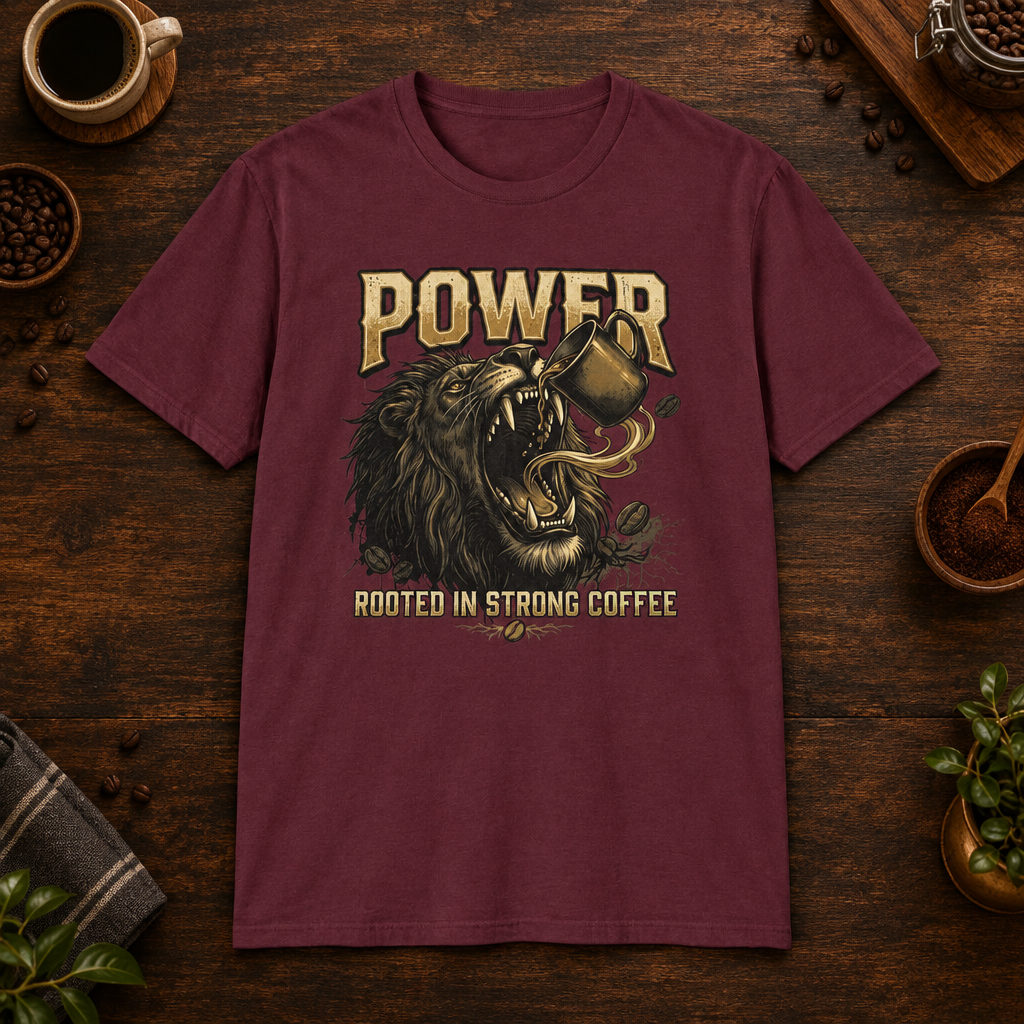 Power Maroon coffee-bar mockup