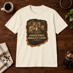 Heaven and Hell T-Shirt Natural short-sleeve coffee-bar flat lay