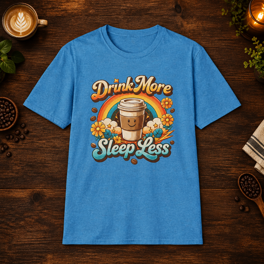 Drink More Sleep Less Heather Sapphire coffee-bar mockup