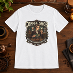 Coffee Snob Female T-Shirt White short-sleeve coffee-bar flat lay