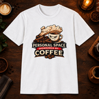 Personal Space T-Shirt in Heather Maroon, zoomed lifestyle mockup