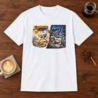 Espresso Chaos vs Reality T-Shirt White coffee bar mockup