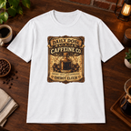 Daily Dose T-Shirt White close-fill short-sleeve dark-ish coffee-bar flat lay