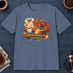 Dragon Brew T-Shirt in Light Blue, zoomed lifestyle mockup