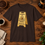 High Caffeine Intake T-Shirt Dark Chocolate short-sleeve coffee-bar flat lay