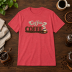 Coffee T-Shirt Heather Red coffee-bar flat lay