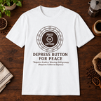 Press for Caffeine T-Shirt White coffee-bar flat lay
