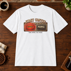 First Coffee Then T-Shirt White preferred-size coffee-bar flat lay