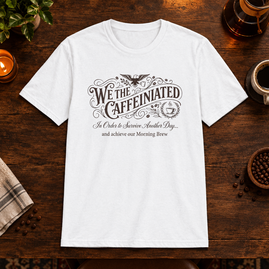 We the Caffeinated White coffee-bar mockup