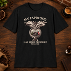 My Espresso T-Shirt Black flat-lay mockup