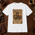 Wanted T-Shirt White short-sleeve coffee-bar flat lay