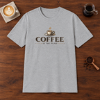 Coffee is the Plan T-Shirt Sport Grey coffee bar mockup