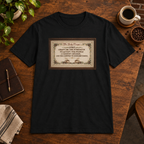 Daily Prayer T-Shirt Black close-fill short-sleeve coffee-bar flat lay