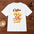 Coffee Cutie T-Shirt White coffee bar mockup