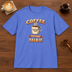 Coffee Before Talkie T-Shirt Heather Royal coffee bar mockup