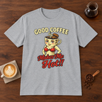 Good Coffee Makes Me Hot T-Shirt Sport Grey coffee bar mockup