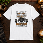 I Am a Fitness Addict T-Shirt in White, coffee bar flat lay mockup