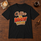 Coffee or Wrath T-Shirt Black coffee bar mockup