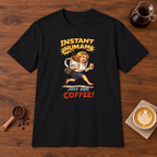 Instant Woman T-Shirt Black coffee bar mockup