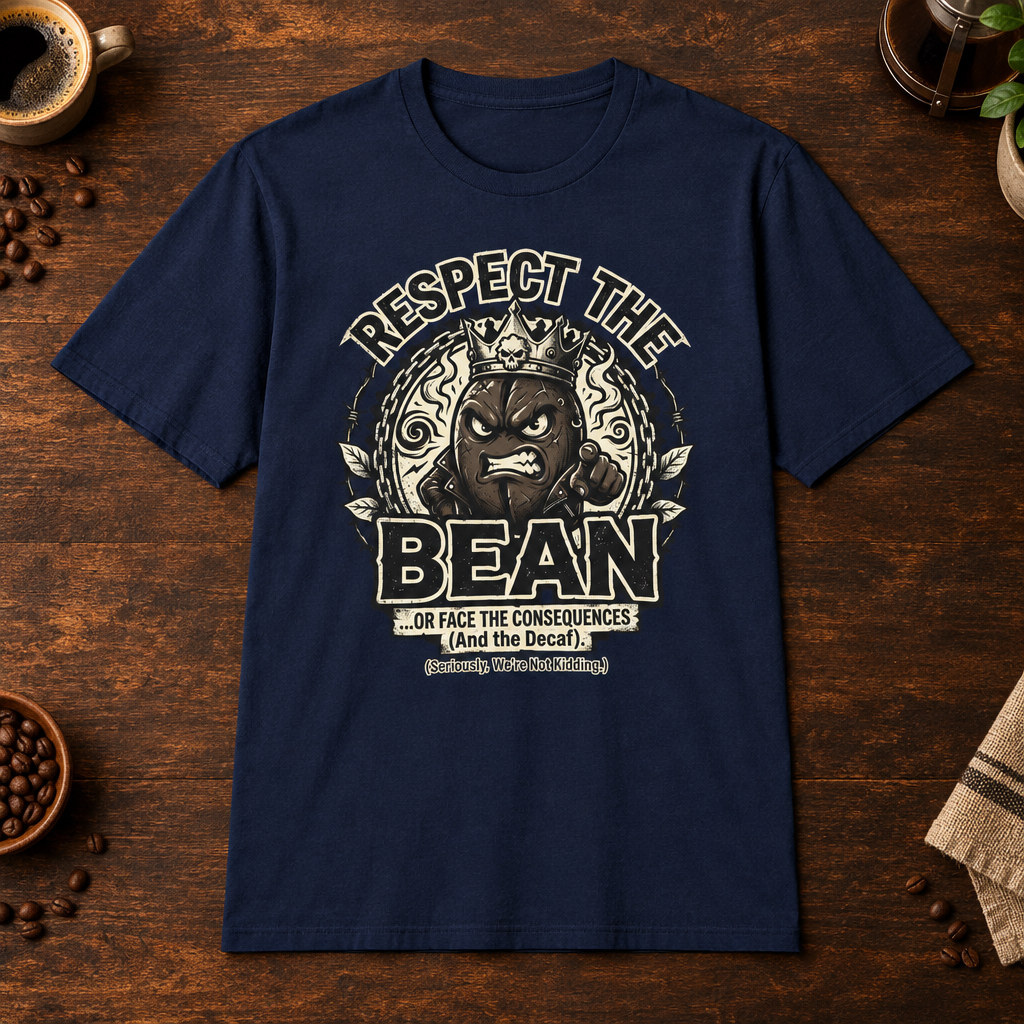 Respect the Bean Navy coffee-bar mockup