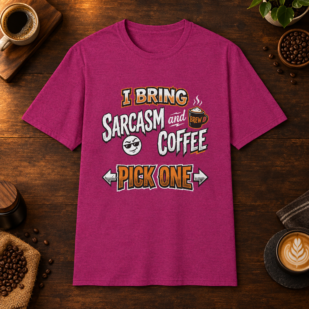 Sarcasm and Coffee Antique Heliconia coffee-bar mockup