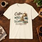 Simple Man T-Shirt Natural short-sleeve coffee-bar flat lay