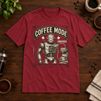 Coffee Mode T-Shirt Antique Cherry Red coffee-bar flat lay