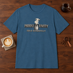Productivity Sold Separately T-Shirt Indigo Blue coffee bar mockup
