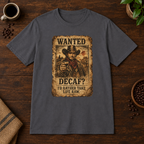 Wanted T-Shirt Charcoal short-sleeve coffee-bar flat lay
