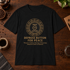 Press for Caffeine T-Shirt Black coffee-bar flat lay