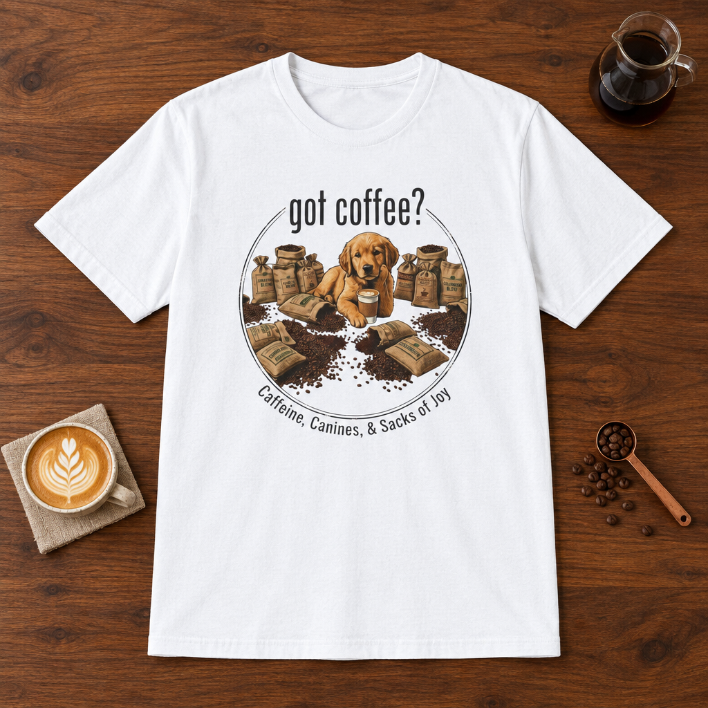 Got Coffee? T-Shirt White coffee bar mockup