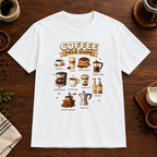 Coffee Field Guide T-Shirt White short-sleeve coffee-bar flat lay