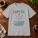 Coffee Dependency T-Shirt Sport Grey short-sleeve coffee-bar flat lay