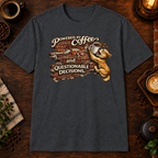 Powered by Coffee and Questionable Decisions - Dark Heather Grey