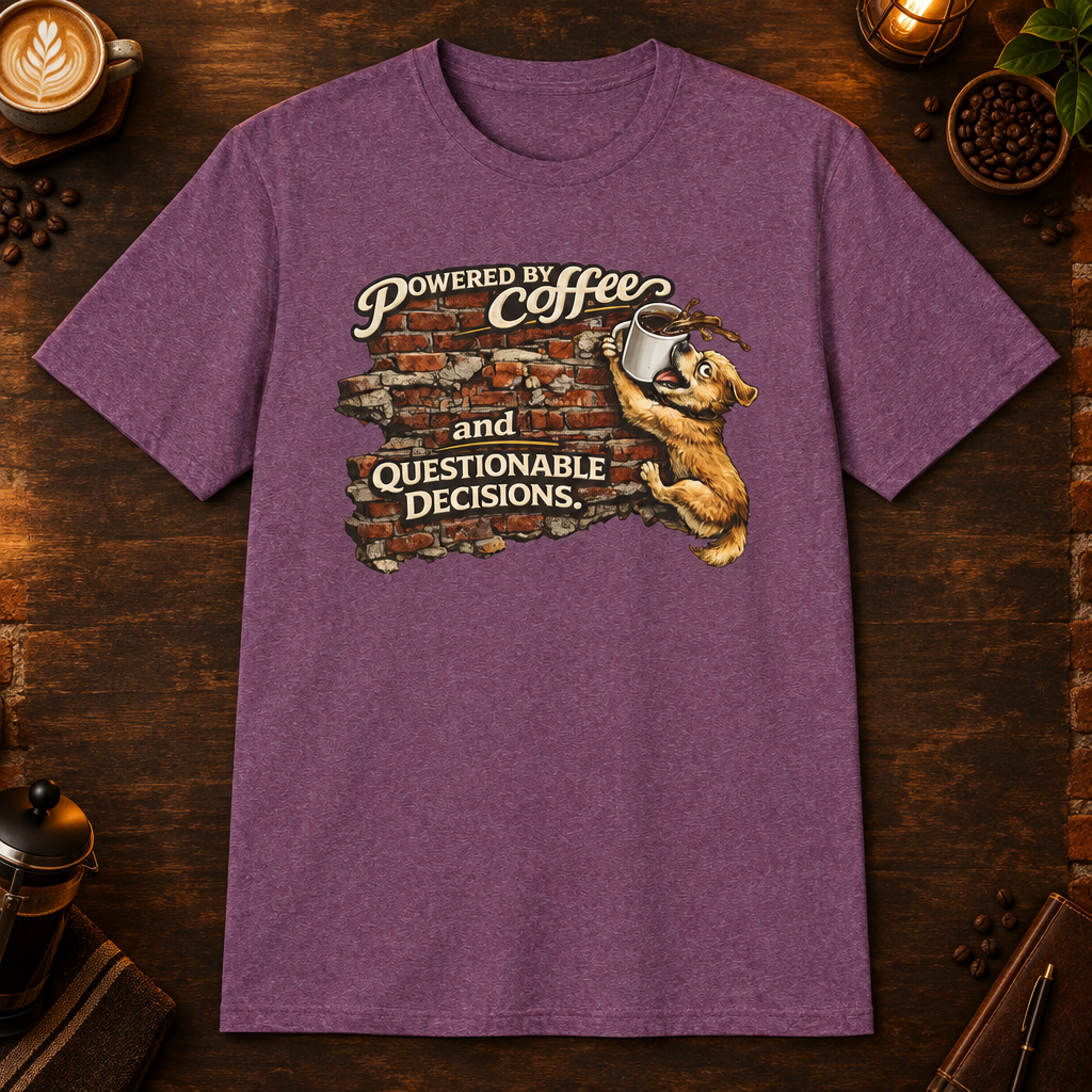 Powered by Coffee and Questionable Decisions - Heather Maroon